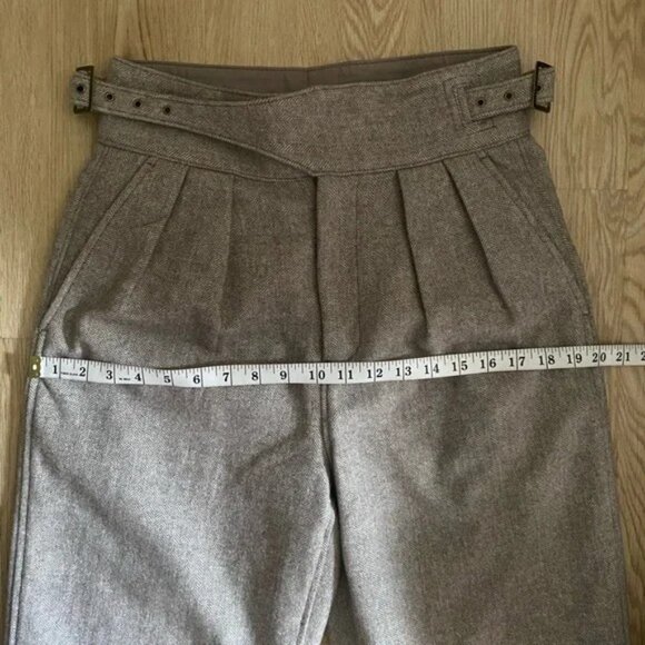 Banana Republic Wool Seafarer Explorer Pants Herringbone Beige - Picture 9 of 15